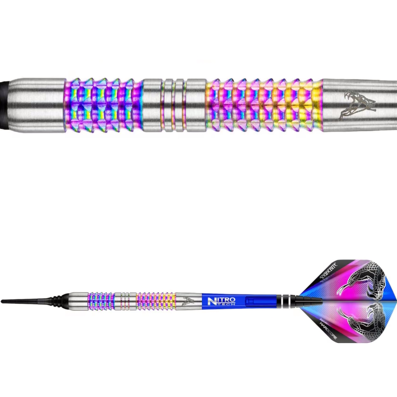 Peter Wright - Mamba Rainbow 90% Tungsten, 18 gram Softtip.