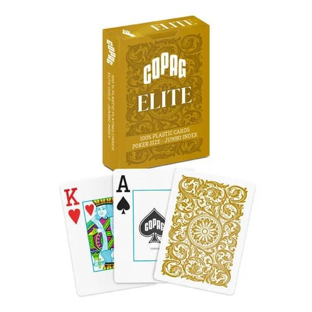 Copag 100% Plastikk Poker Elite Jumbo, Gul