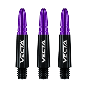 Winmau Vecta Svart/Lilla Kort bakstykker