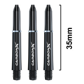 Winmau Carbon Xkorte, bakstykker