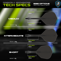 Winmau Fusion Svart Kort No6. 