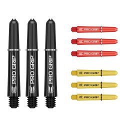 PRO GRIP SHAFT 3X SETS OF SHORT- Black/Red / Yellow