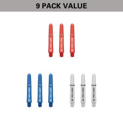 PRO GRIP SHAFT 3X SETS OF SHORT- Red/Blue/ White