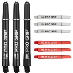PRO GRIP SHAFT 3X SETS OF MEDIUM -Black /white/ red