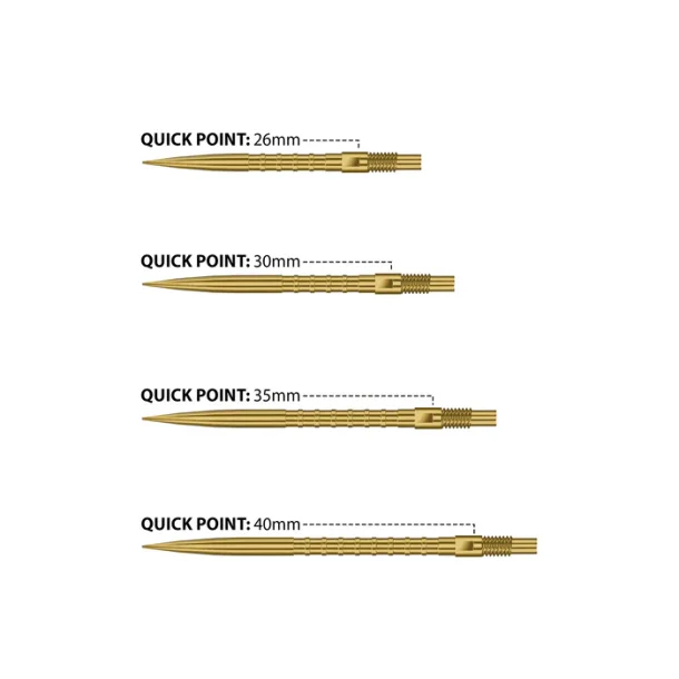 Harrows Quick Point HM Grip Gold 35 mm