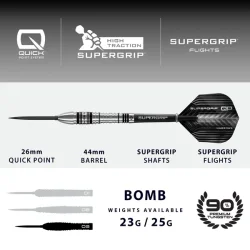 Harrows Supergrip Quick Point Bomb 90% Tungsten 23 gram