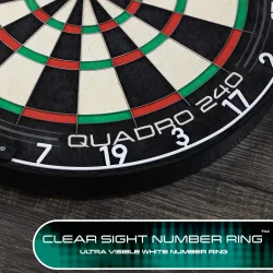 Harrows Quadro 240 Dartboard - klassiker! 