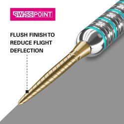 SWISS STORM QUARTZ POINTS GOLD 30MM