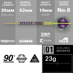 Luke Littler 2025 World Champion 90% Swiss Point 23 gram