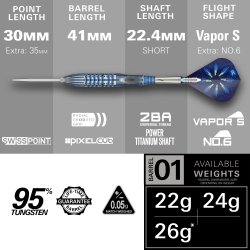 Phil The Power Taylor Gx2 SP 95% Tungsten  22 gram