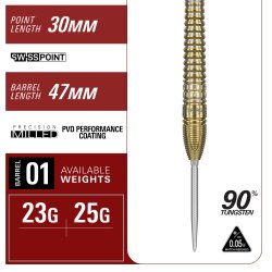 Target Japan Prime Series Hot Shot Gen 3 90% Tungsten, 25 gram SP Steel Tip