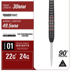 Target Japan Prime Series Diamond Gen 4 90% Tungsten, 24 gram SP Steel Tip