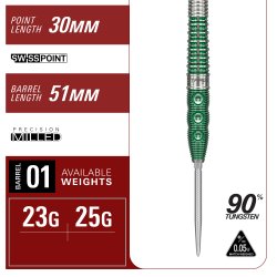 Target Japan Prime Series Xeno 90% Tungsten, 23 Gram SP Steel Tip