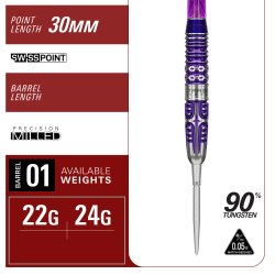 Target Japan Endeavour Gen 3 90% Tungsten, 24 gram SP Steel Tip