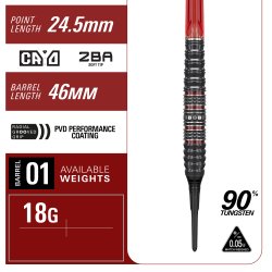 Target Japan Prime Series Diamond Gen 4 90% Tungsten, 19 gram Softtip