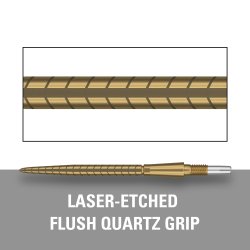 SWISS STORM QUARTZ POINTS GOLD 30MM