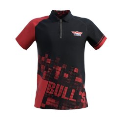 Bull's Plain Black-Red Polo - XXL