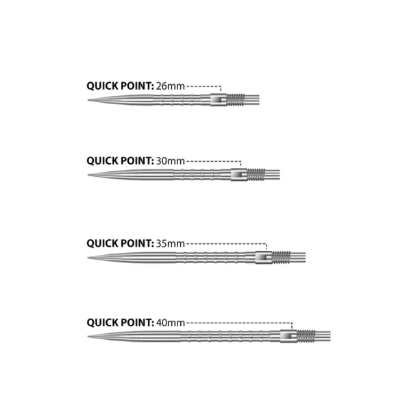 Harrows Quick Point HM Grip Silver 35 mm