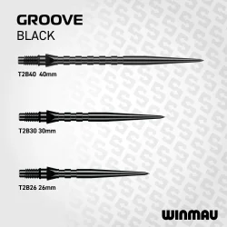 Winmau Switch Point Groove Black 26 mm
