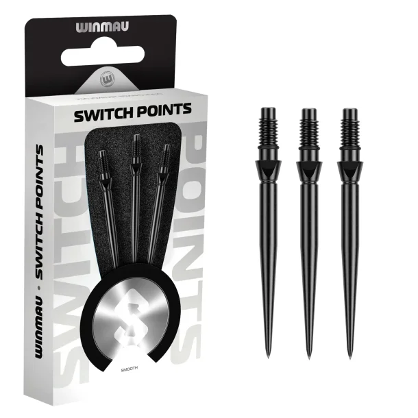 Winmau Switch Point Smooth Black 40 mm