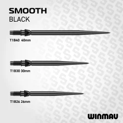 Winmau Switch Point Smooth Black 26 mm