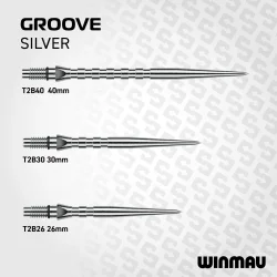 Winmau Switch Point Groove Silver 40 mm