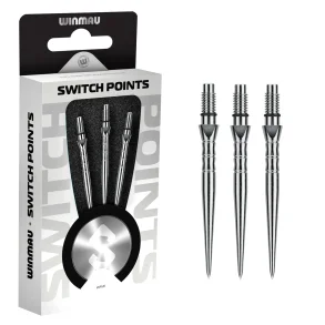Winmau Switch Point Wave Silver 40 mm