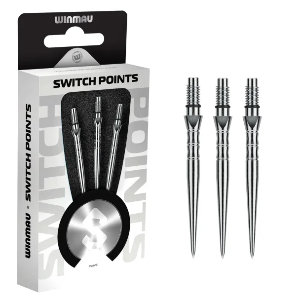 Winmau Switch Point Wave Silver 40 mm