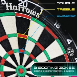 Harrows Quadro 240 Dartboard - klassiker! 