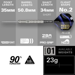 Target Justin Hood 90% Tungsten 23 gram Swiss Point st�ldartpiler