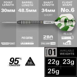 Target Charlie Manby 95% Tungsten 23 gram Swiss Point st�ldartpiler