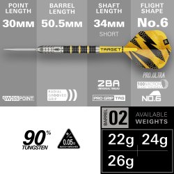 Target Buzz SP02 90% Tungsten 26 gram Swiss Point st�ldartpiler