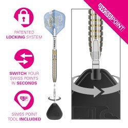 Target Adrian Lewis Showdown 95% Tungsten 23 gram Swiss Point st�ldartpiler