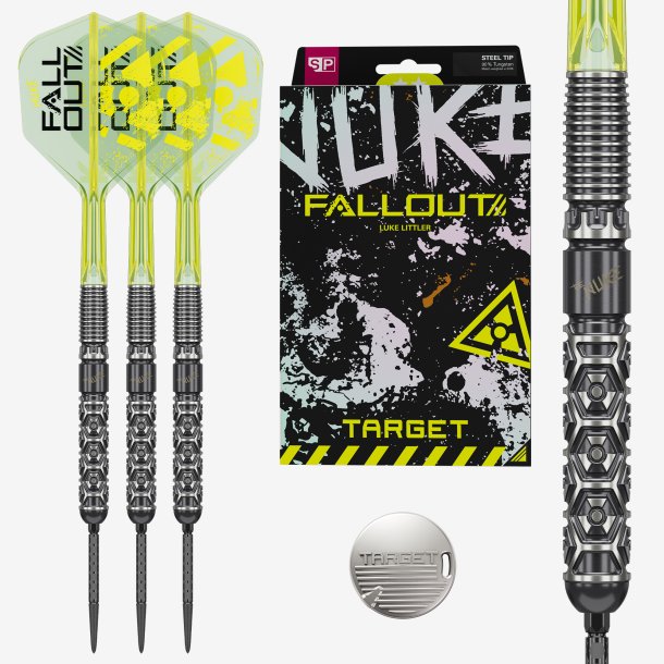 Target Luke Littler Nuke Fallout 90% Tungsten 22 gram Swiss Point st�ldartpiler