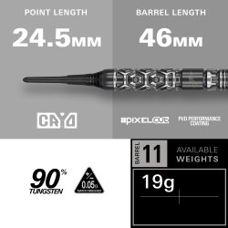 Target Luke Littler Nuke Fallout 90% Tungsten 19 gram Softtip