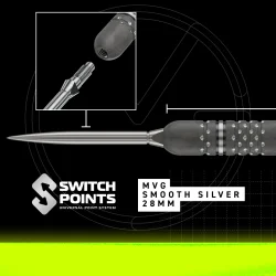 Winmau MvG TS-Pro 90% Tungsten 23 gram Switch Point st�ldartpiler