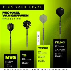 Winmau MvG TS-Pro 90% Tungsten 23 gram Switch Point st�ldartpiler