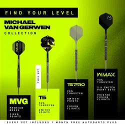 Winmau MvG TS 90% Tungsten 21 gram Switch Point st�ldartpiler