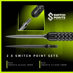 Winmau MvG W-Max 90% Tungsten 23 gram Switch Point st�ldartpiler