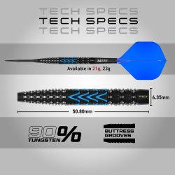 Red Dragon AMP Tapered 90% Tungsten 21 gram st�ldartpiler