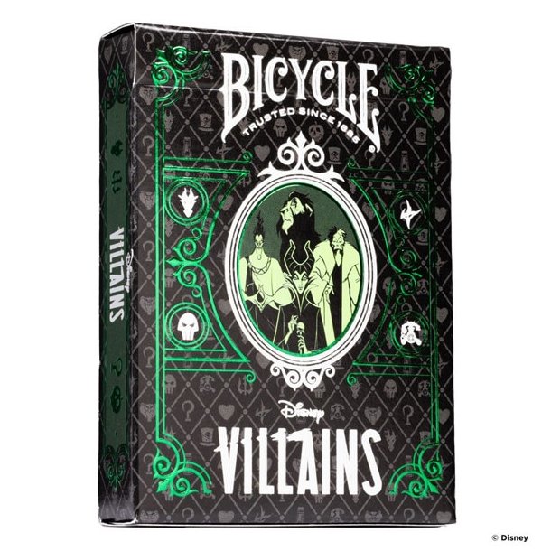 Bicycle Disney Villains - Gr�nn kortstokk