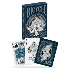 Bicycle Dragon Blue kortstokk