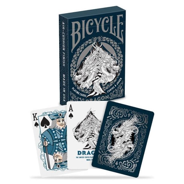Bicycle Dragon Blue kortstokk