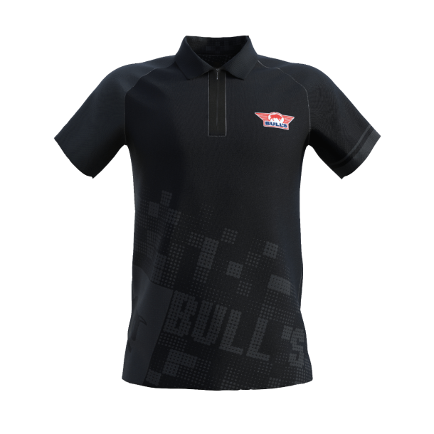 Bull's Plain Black Polo - XXL