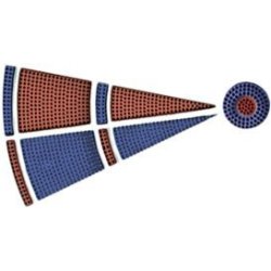 Bull's Universum Segments Set Blue/Red Boards