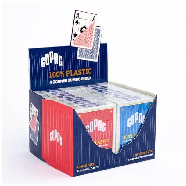 Copag 4 Corner Jumbo 100% plast &ndash; kortstokk
