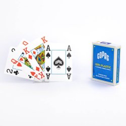 Copag 4 Corner Jumbo 100% plast &ndash; kortstokk