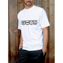 T-Shirt Eat Sleap Darts Repeat Hvit