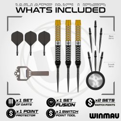 Winmau Exion Parallel Switch Point 90% Tungsten 24 gram st�ldartpiler