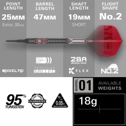 NATHAN ASPINALL 95K SP 95% Tungsten 18 gram Softtip